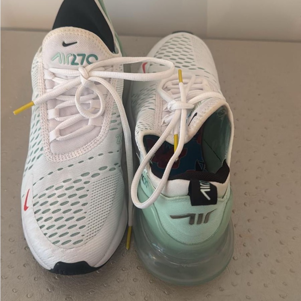 Nike Air Max 270 White with Red and Black Accents